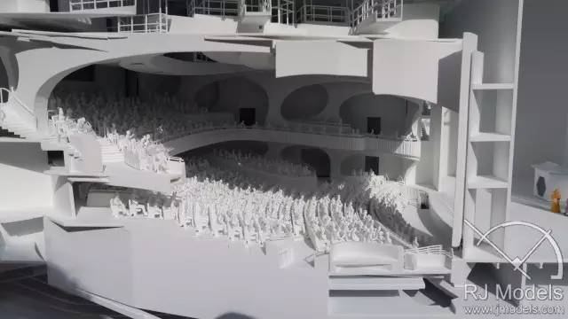 ▲戲曲中心概念模型的大廳內(nèi)部。