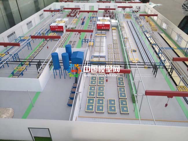 混凝土預制件沙盤模型，預制件生產(chǎn)線沙盤模型， 裝配式建筑沙盤模型