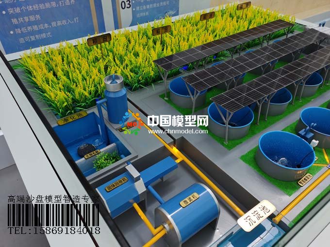 數(shù)字養(yǎng)殖沙盤(pán)模型，稻魚(yú)共生模式打造數(shù)字漁業(yè)樣板