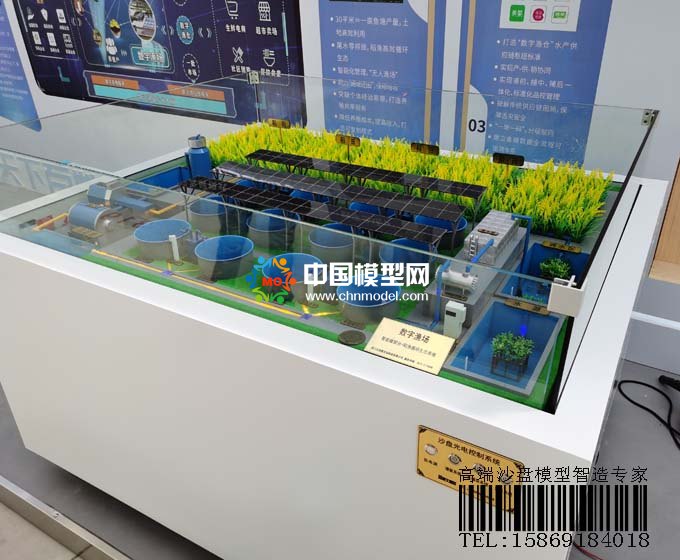 數(shù)字養(yǎng)殖沙盤(pán)模型，稻魚(yú)共生模式打造數(shù)字漁業(yè)樣板